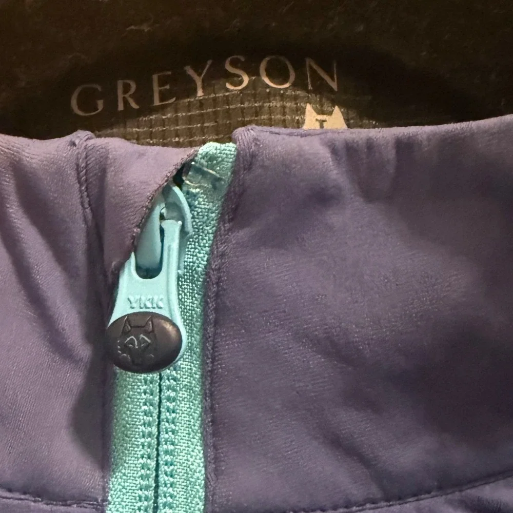Greyson Mens Quarter Zip Pullover Blue Teal Golf Activewear Size Large